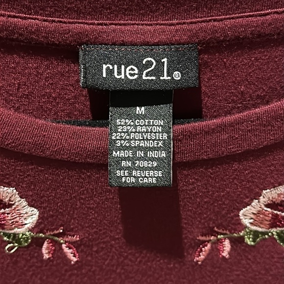 Rue21 Cold Shoulder Embroidered Top - Picture 4 of 4